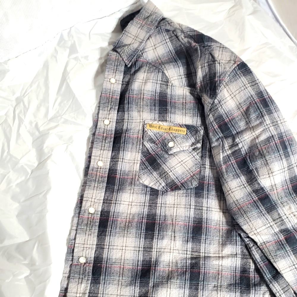 XL Jesse James Men's Long Sleeve Pearl snaps Shirt
